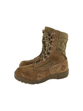Belleville Mens USMC Certified combat boots US 10.5 W Olive Brown Suede Military